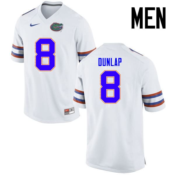 NCAA Florida Gators Carlos Dunlap Men's #8 Nike White Stitched Authentic College Football Jersey CGT1064JP